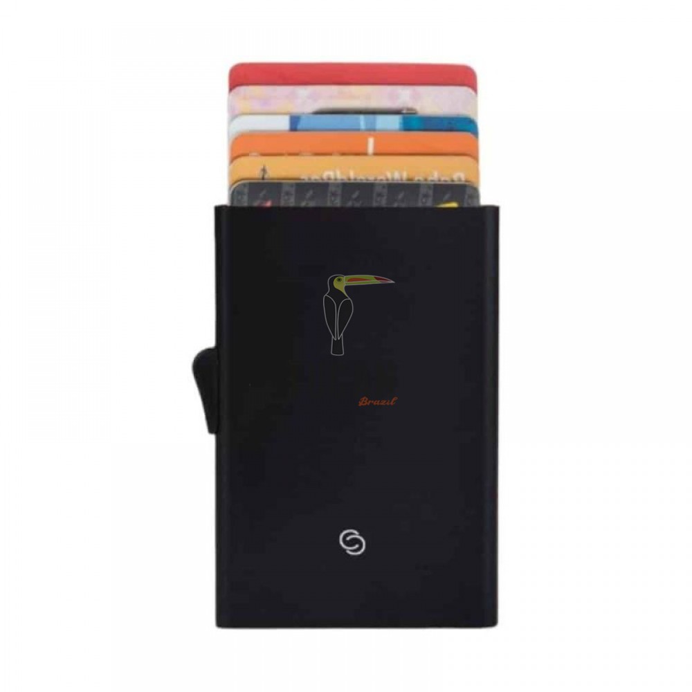 C SECURE Kαρτοθήκη αλουμινίου με προστασία RFID Black CH11944