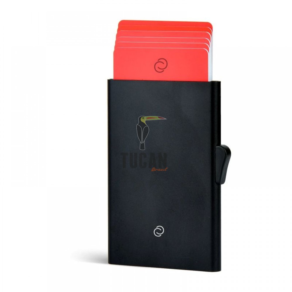 C SECURE Kαρτοθήκη αλουμινίου με προστασία RFID Black CH11944