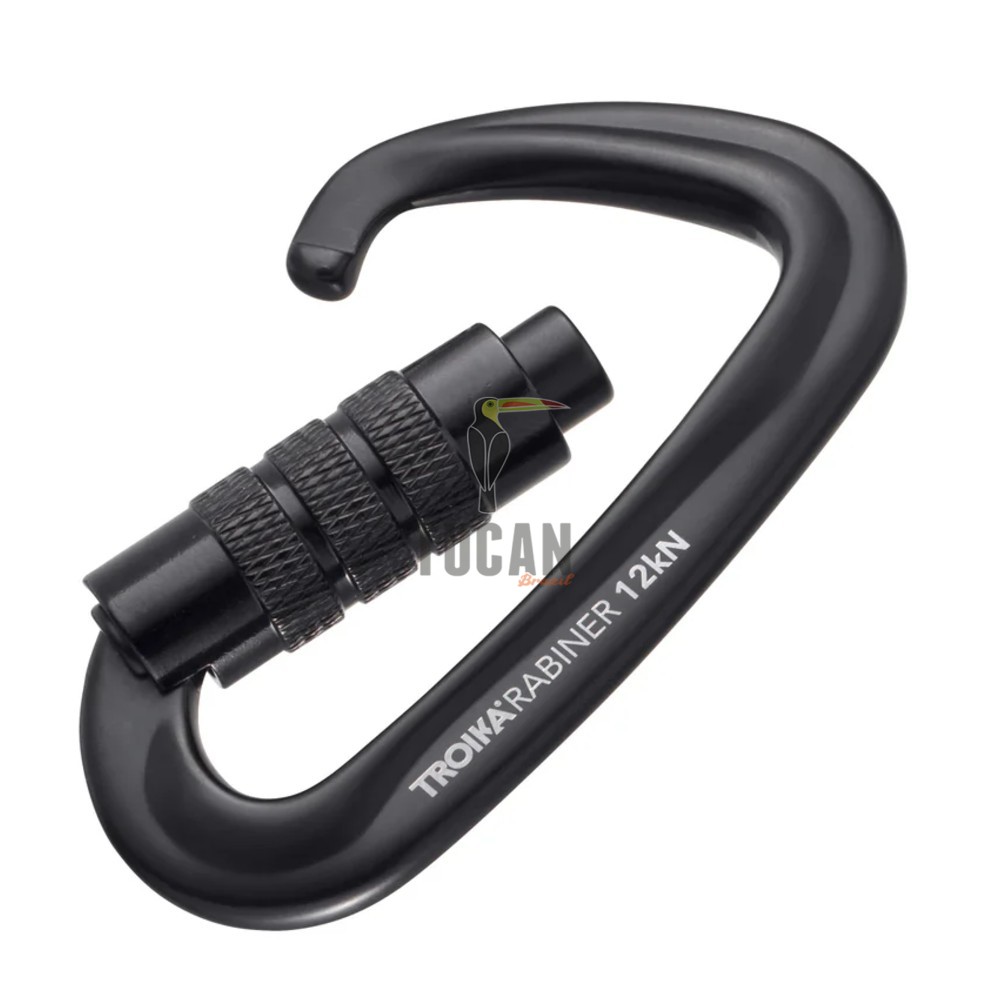TROIKA KARABINER Γάντζος αλουμινίου KAR12/BK