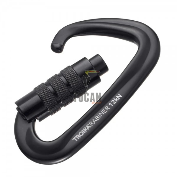 TROIKA KARABINER Γάντζος αλουμινίου KAR12/BK