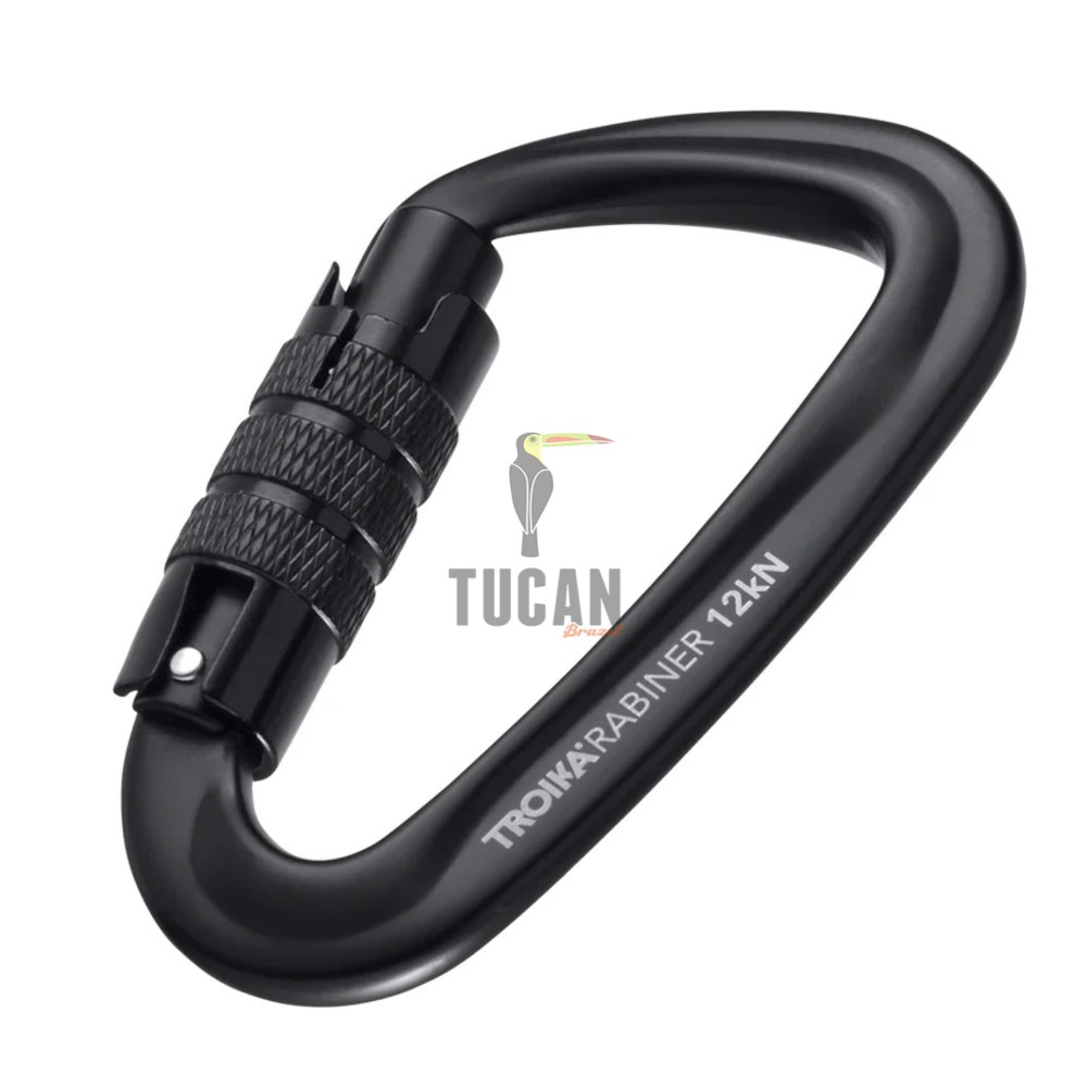 TROIKA KARABINER Γάντζος αλουμινίου KAR12/BK