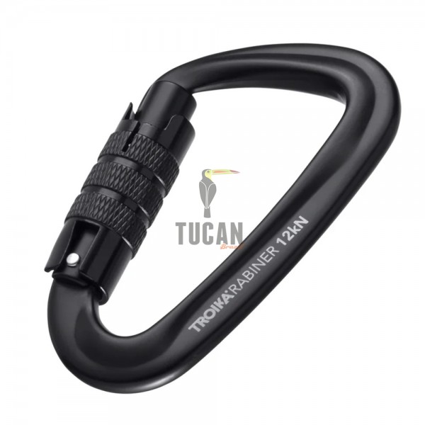 TROIKA KARABINER Γάντζος αλουμινίου KAR12/BK