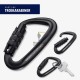 TROIKA KARABINER Γάντζος αλουμινίου KAR12/BK