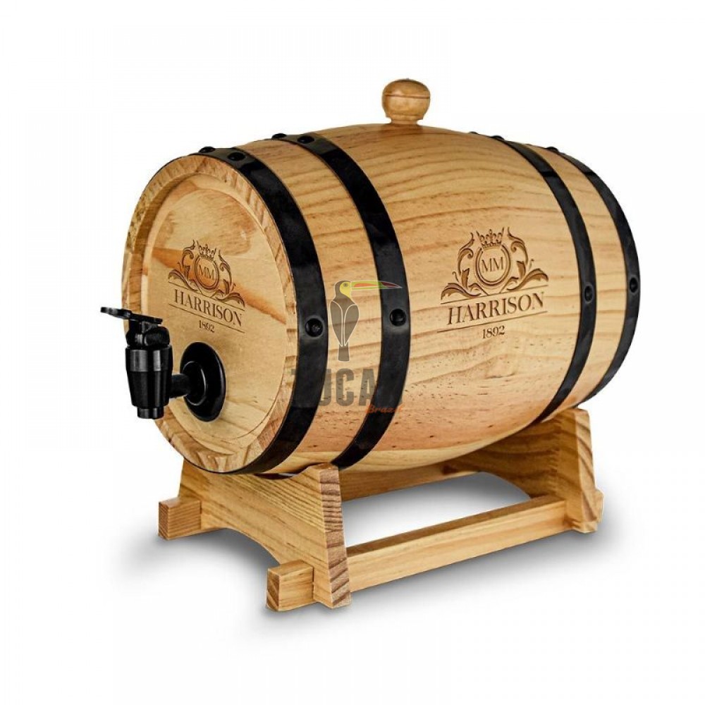 "Wooden Barrel Dispenser" Ξύλινο Βαρέλι Αποθήκευσης και σερβιρίσματος 3 lt MM05068