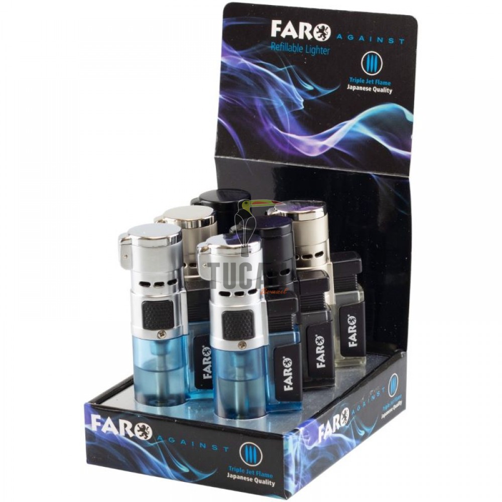 Αναπτήρας πούρου 3πλης jet φλόγας Faro 22002BK