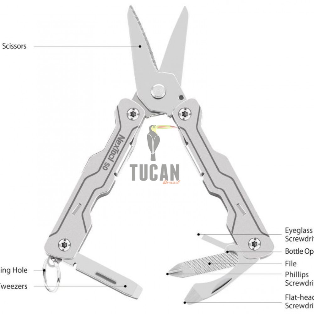 ΠΟΛΥΕΡΓΑΛΕΙΟ NEXTOOL MICRO SAILOR SCISSORS S0 ΑΣΗΜΙ NE20417