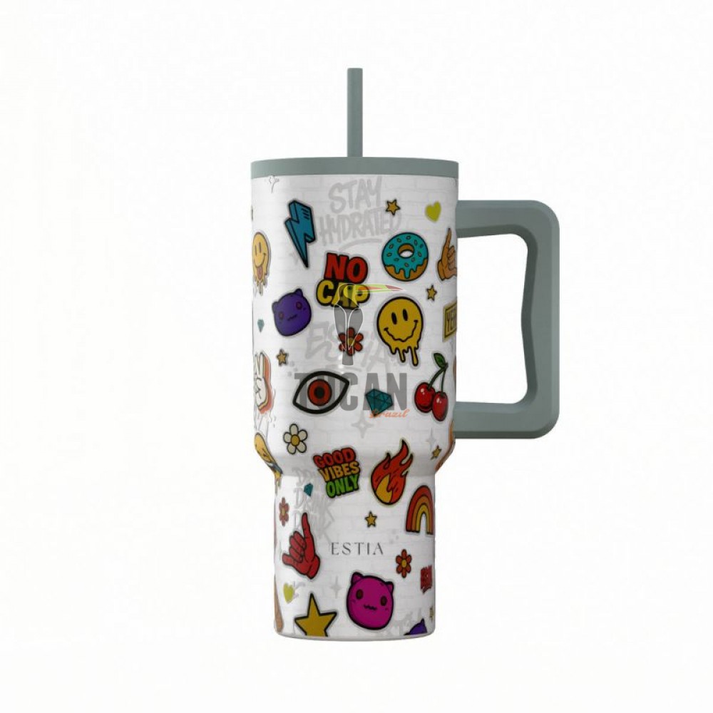 Θερμός ESTIA Straw Tumbler XL 900ml URBAN VIBES  01-41540