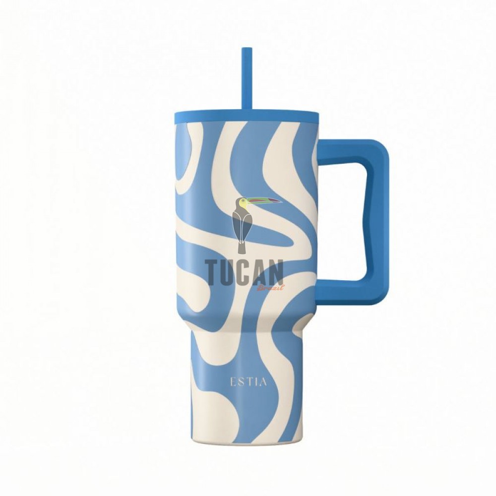 Θερμός ESTIA Straw Tumbler XL 900ml OCEAN WAVES  01-41571