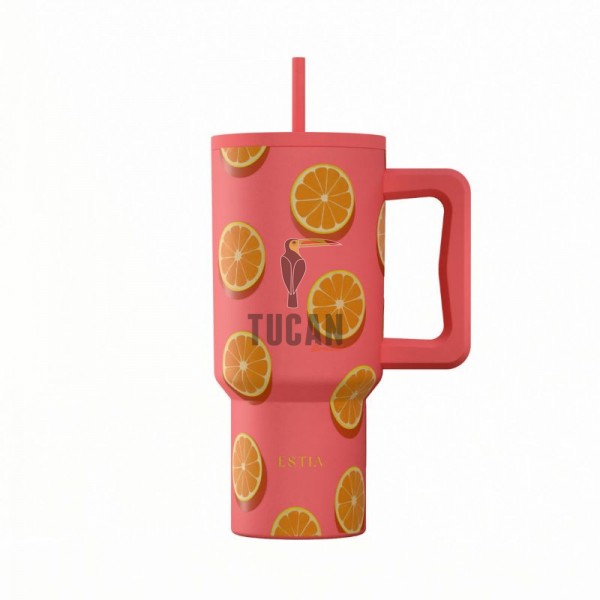 Θερμός ESTIA Straw Tumbler XL 900m Orange Pop  01-41595