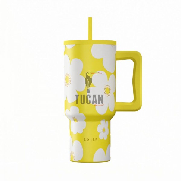 Θερμός ESTIA Straw Tumbler XL 900m Yellow Daisy  01-41625