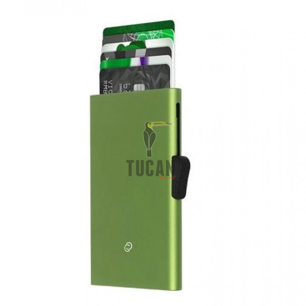 C SECURE Kαρτοθήκη αλουμινίου με προστασία RFID Olive Green CH22239