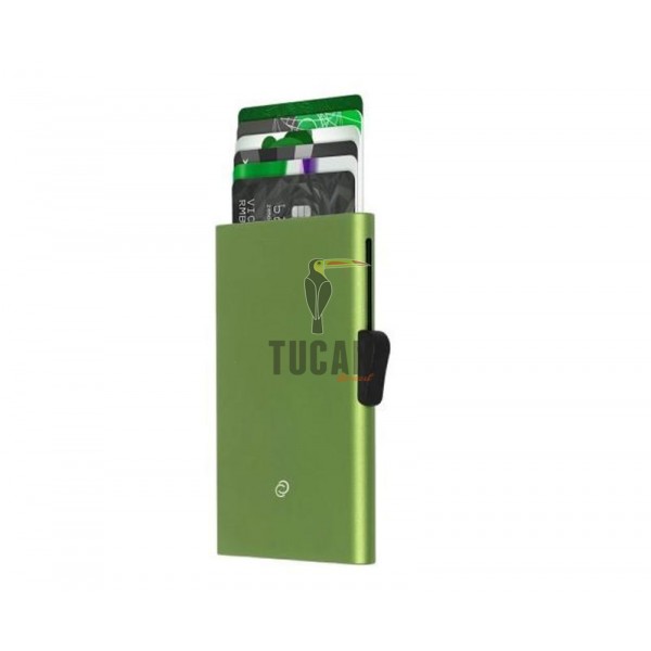 C SECURE Kαρτοθήκη αλουμινίου με προστασία RFID Olive Green CH22239