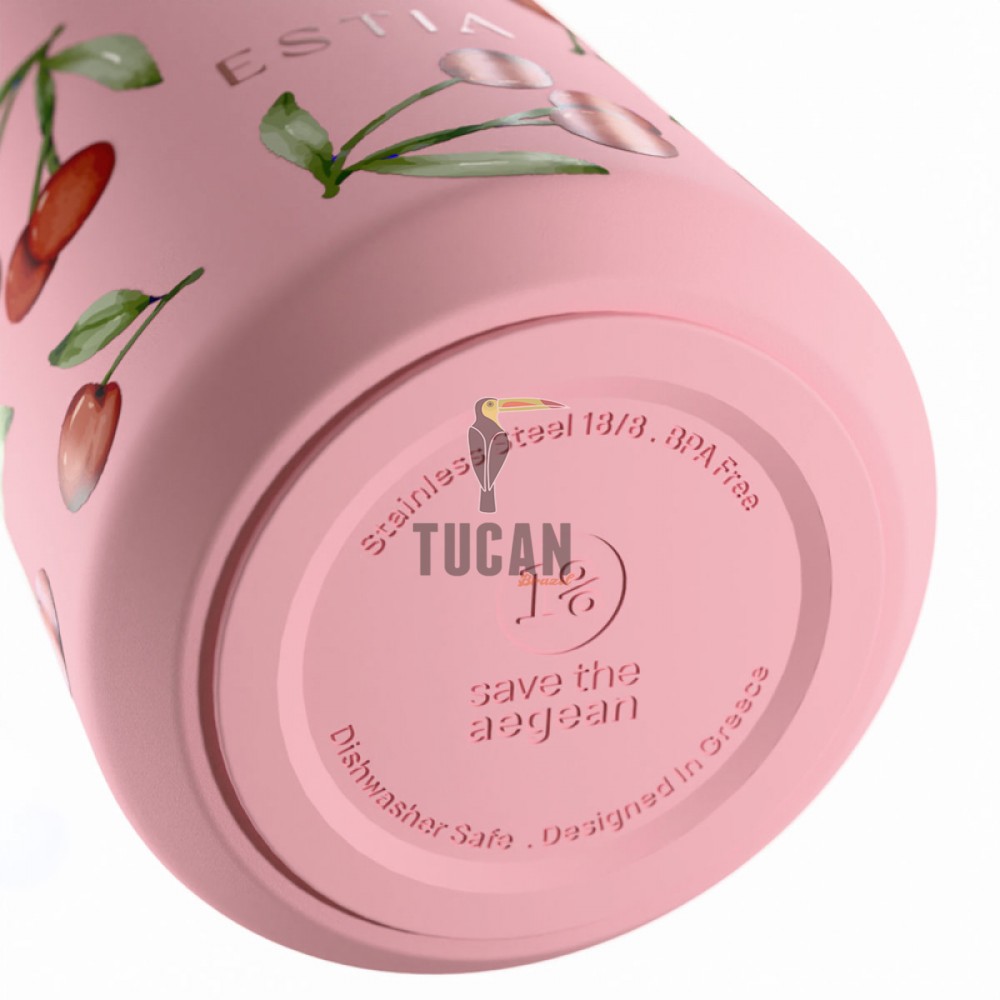 Ποτήρι Θερμός Estia Save the Aegean LENS CHERRY ROSE 360ml  01-42882