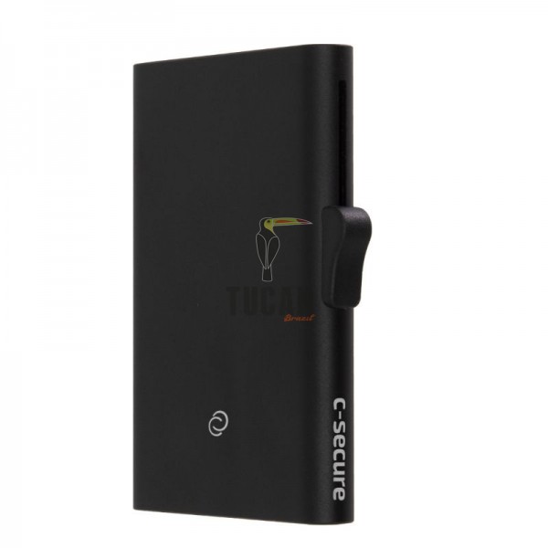 C SECURE Kαρτοθήκη αλουμινίου με προστασία RFID Μαύρη XLCH23557