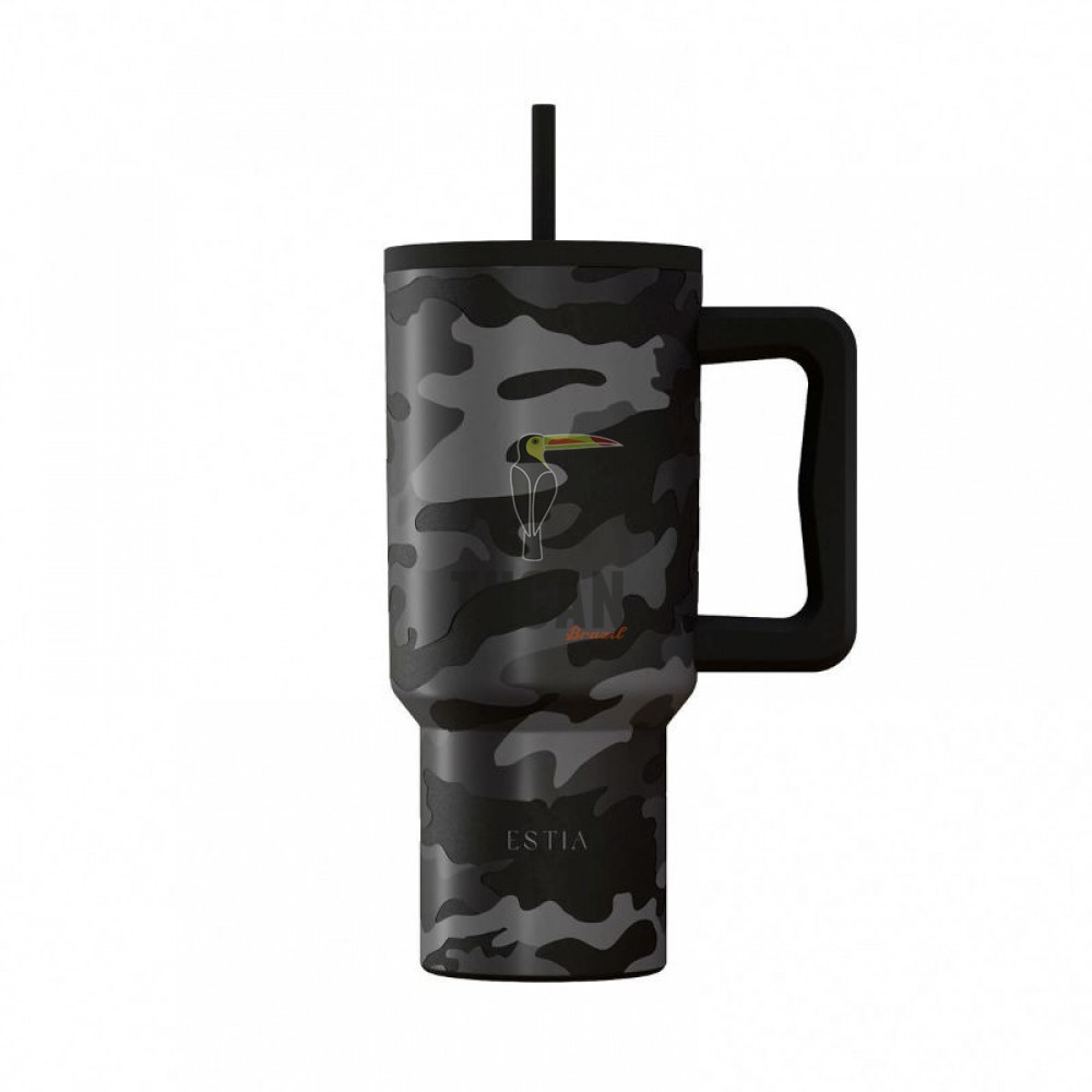 Θερμός ESTIA Straw Tumbler XL 900m Dark Camo 01-46163