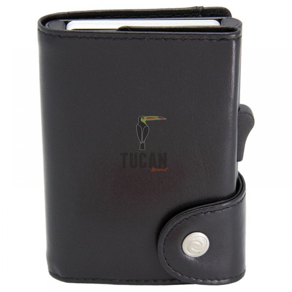 C SECURE Δερμάτινο πορτοφόλι - καρτοθήκη με προστασία RFID XL NERO WCH22871