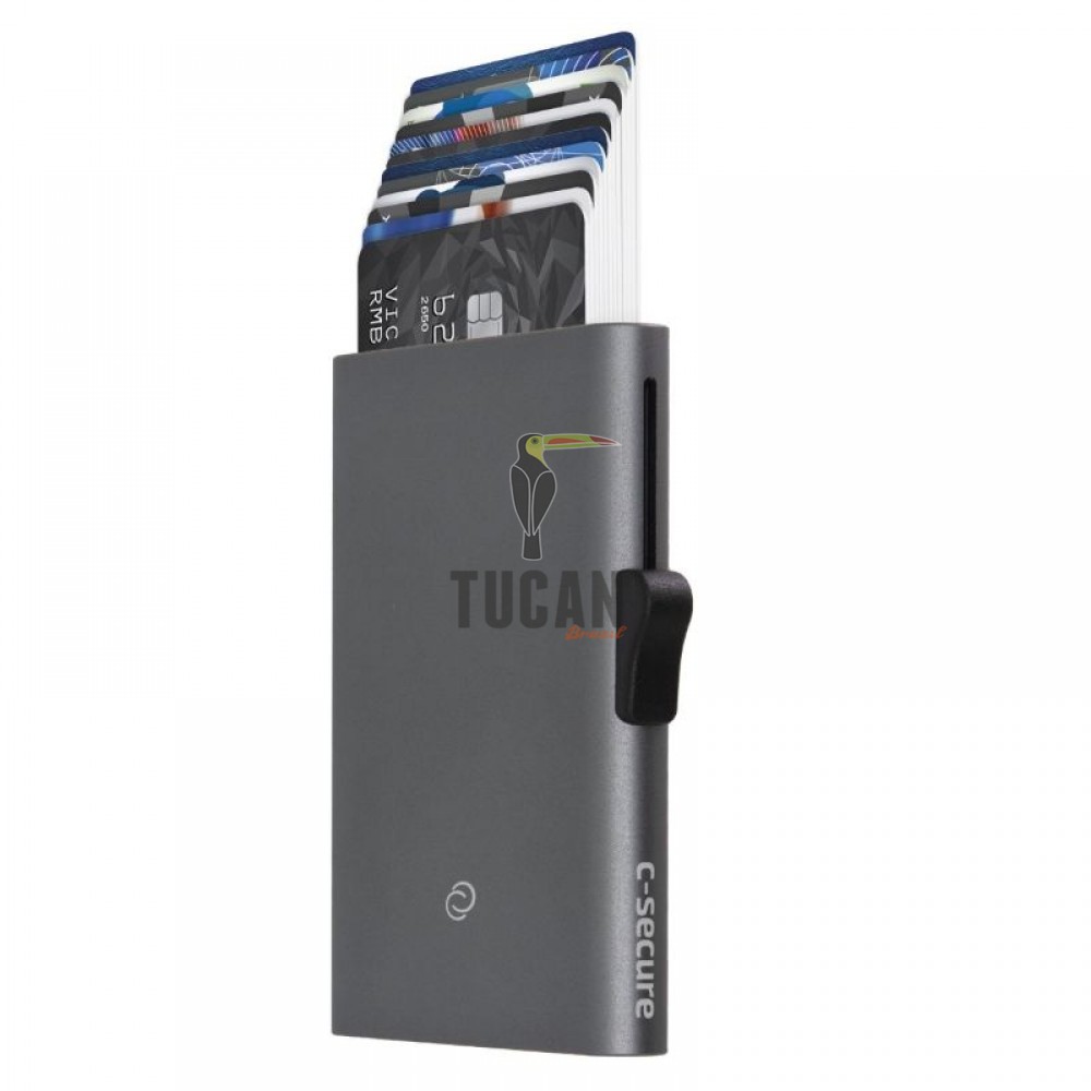 C SECURE Kαρτοθήκη αλουμινίου με προστασία RFID Grey XLCH23489