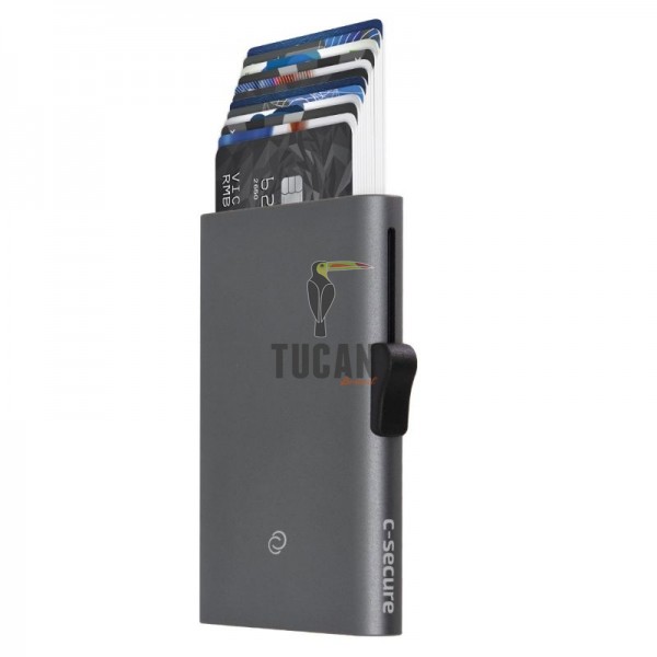 C SECURE Kαρτοθήκη αλουμινίου με προστασία RFID Grey XLCH23489