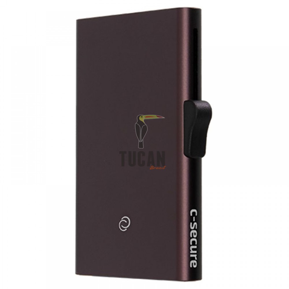 C SECURE Kαρτοθήκη αλουμινίου με προστασία RFID Brown XLCH23212