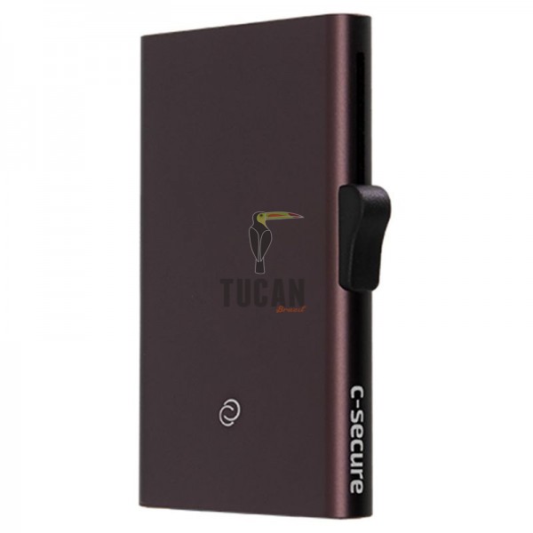 C SECURE Kαρτοθήκη αλουμινίου με προστασία RFID Brown XLCH23212