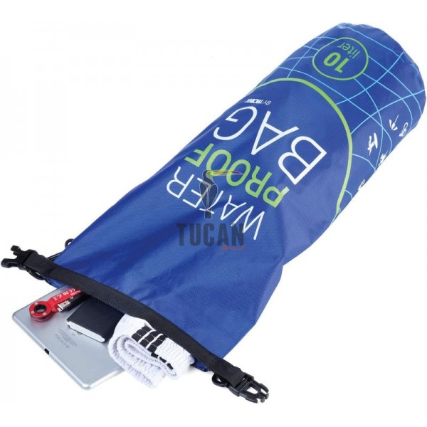 TROIKA  ΣΤΕΓΑΝΗ ΑΔΙΑΒΡΟΧΗ ΤΣΑΝΤΑ WATER PROOF BAG 10L ΜΠΛΕ WPB10/BL