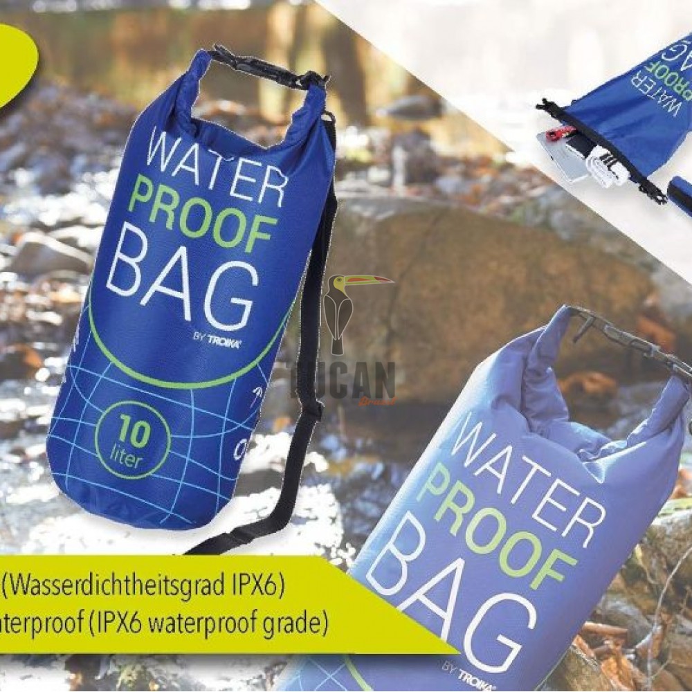 TROIKA  ΣΤΕΓΑΝΗ ΑΔΙΑΒΡΟΧΗ ΤΣΑΝΤΑ WATER PROOF BAG 10L ΜΠΛΕ WPB10/BL