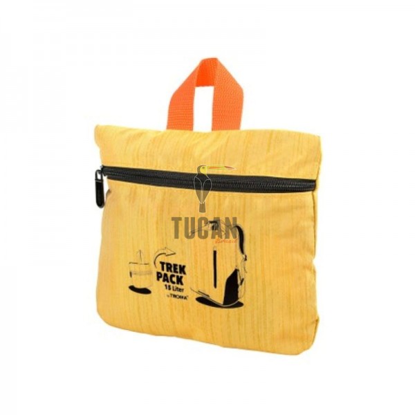 TROIKA Σακίδιο πλάτης με ρολό και επένδυση TREKPACK RUC02/YE