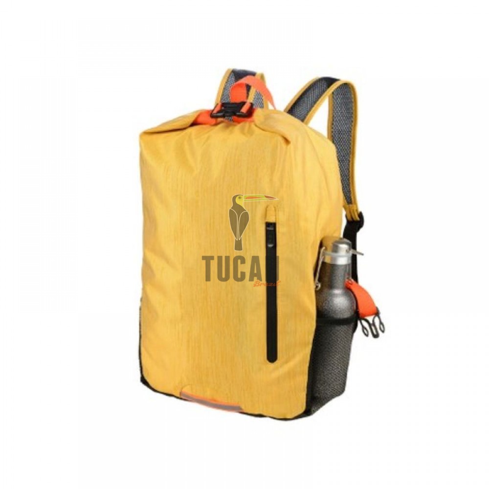 TROIKA Σακίδιο πλάτης με ρολό και επένδυση TREKPACK RUC02/YE