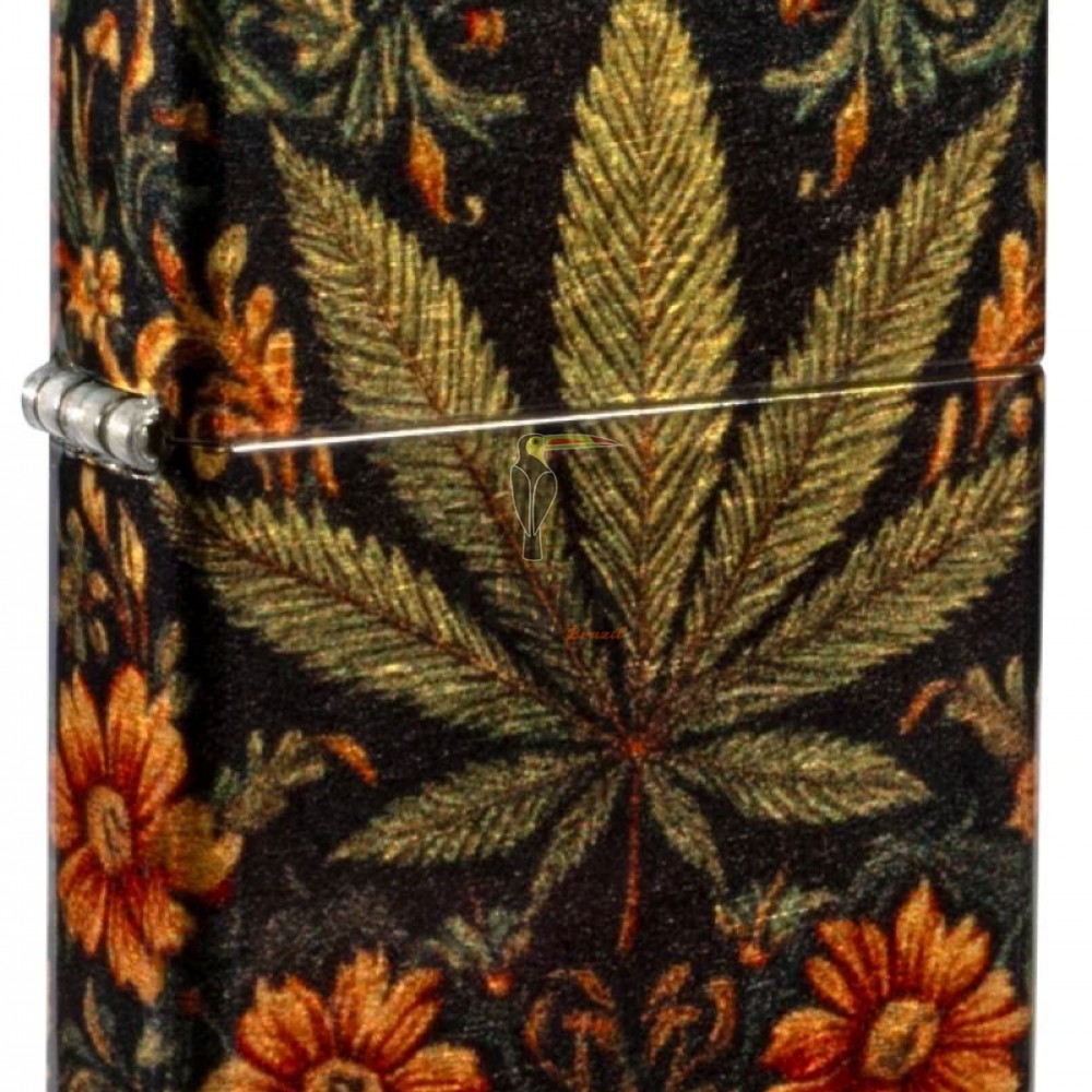 Zippo Leaf and Flowers Design 47139