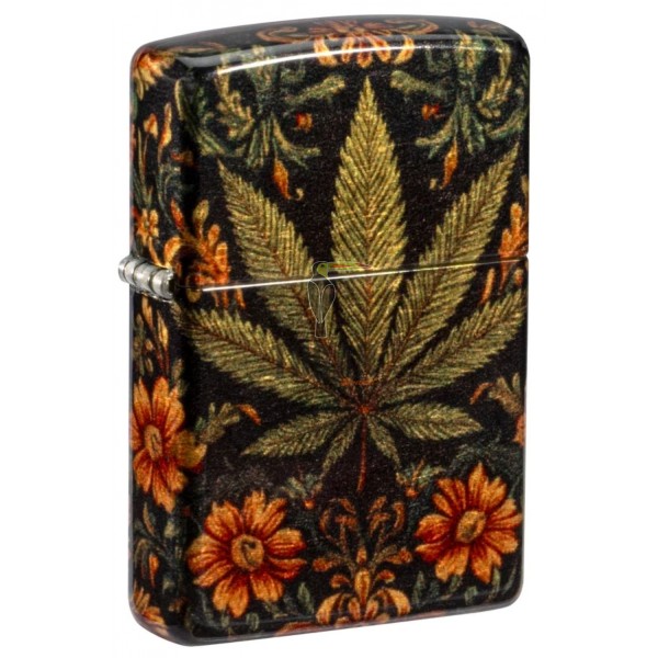 Zippo Leaf and Flowers Design 47139