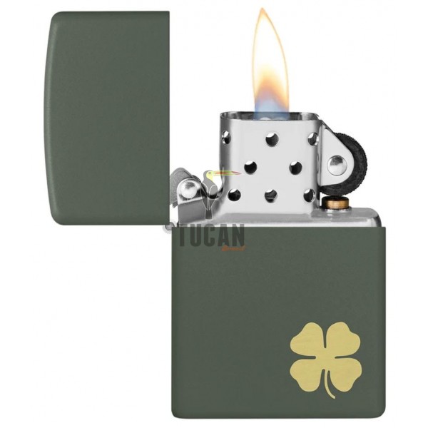 Zippo Four Leaf Clover Design 49796
