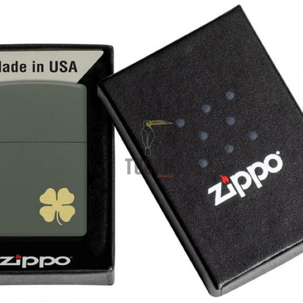 Zippo Four Leaf Clover Design 49796
