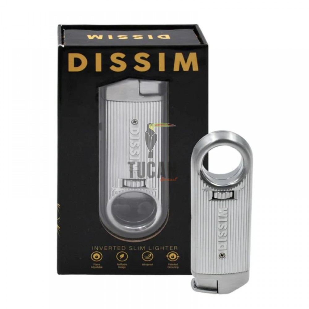 Αναπτήρας Πίπας Soft Flame Dissim Slim Silver DISSLS