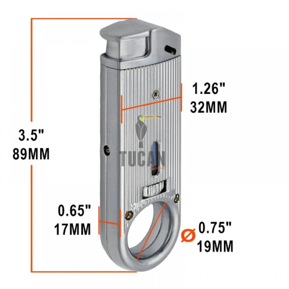 Αναπτήρας Πίπας Soft Flame Dissim Slim Silver DISSLS