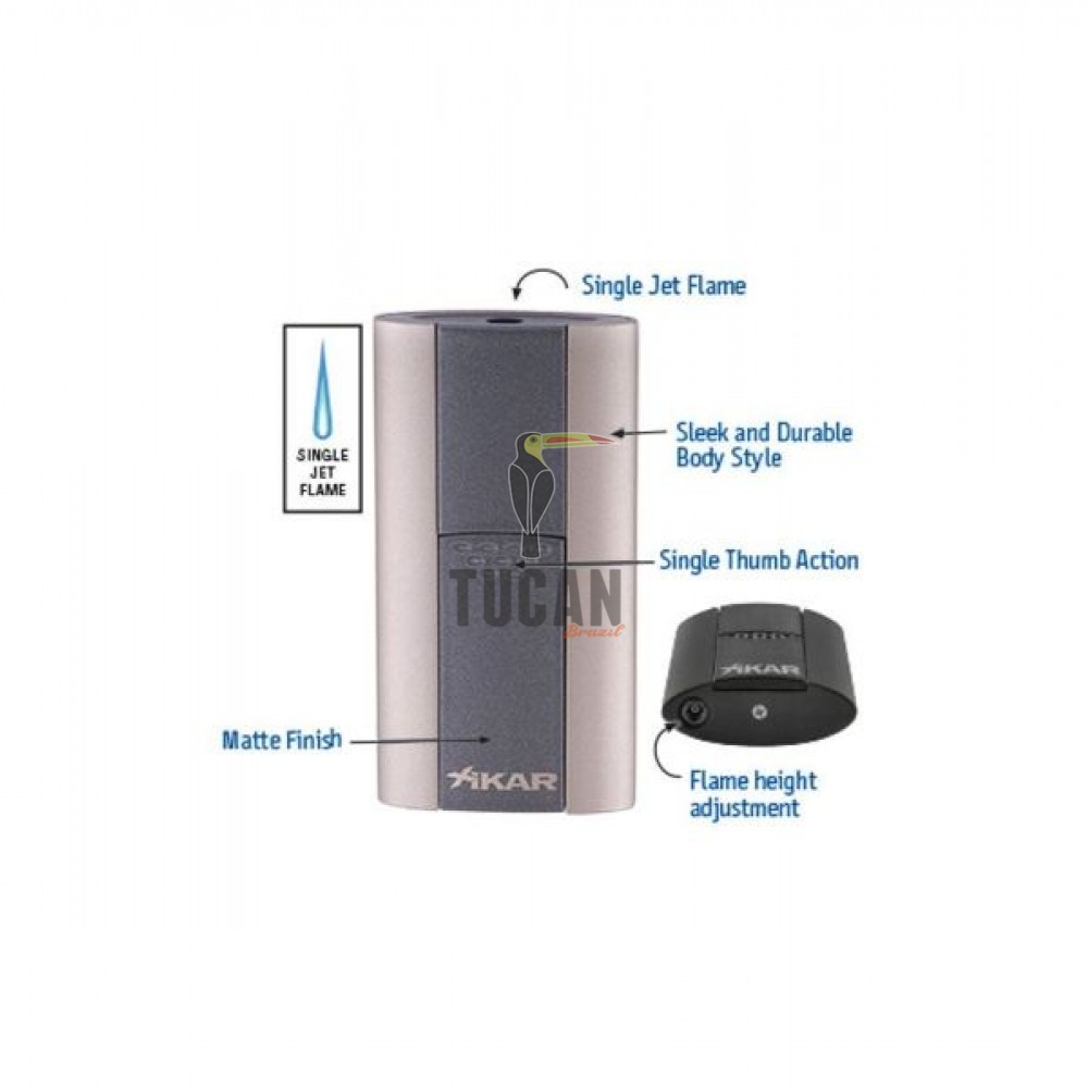 Αναπτήρας Xikar Flash Black μονής φλόγας jet 506TN