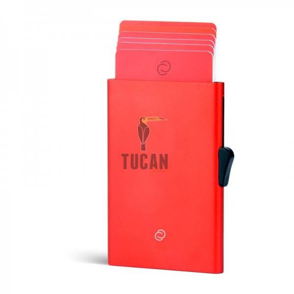 C SECURE Kαρτοθήκη αλουμινίου με προστασία RFID Red CH11943