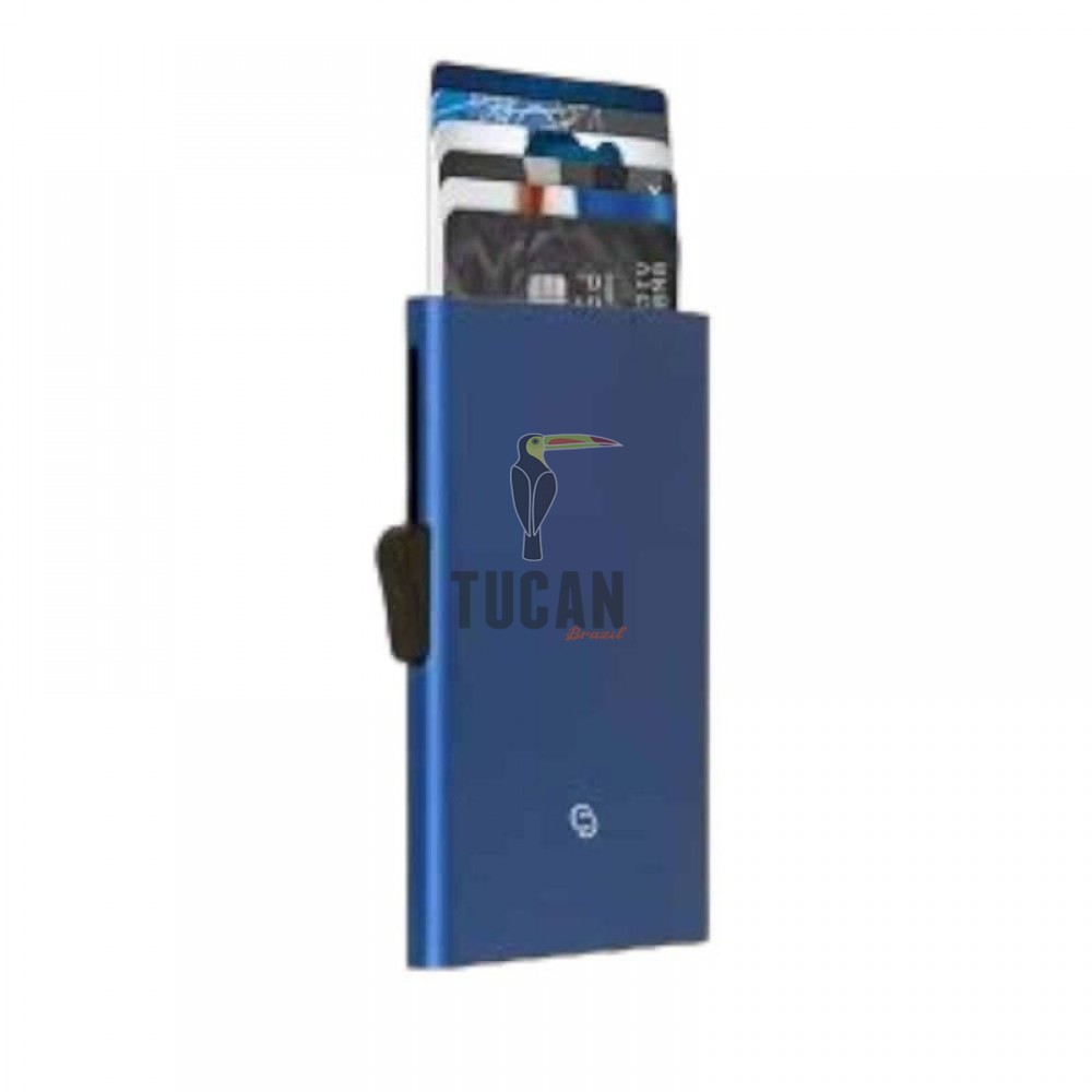 C SECURE Kαρτοθήκη αλουμινίου με προστασία RFID Dark  Blue CH22000