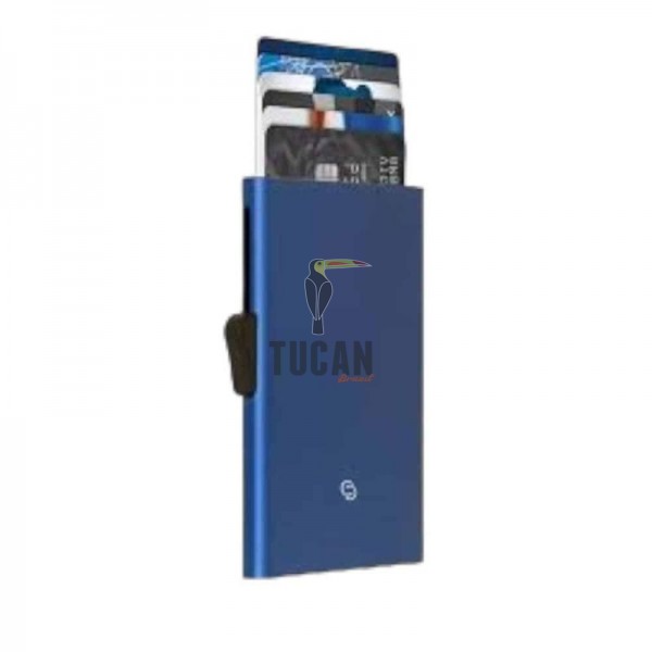 C SECURE Kαρτοθήκη αλουμινίου με προστασία RFID Dark  Blue CH22000