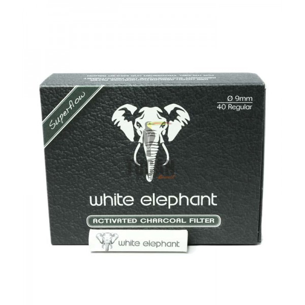 Φίλτρα πίπας WHITE ELEPHANT Ενεργού Άνθρακα 9mm 40 τεμ