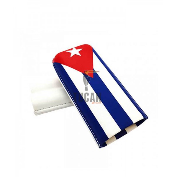 Δερμάτινη Πουροθήκη 2 πούρων Cuban Flag  4071
