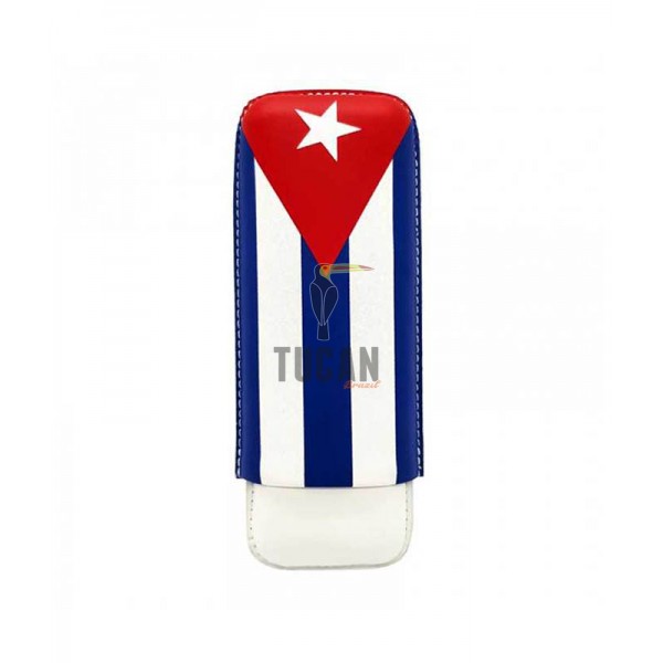 Δερμάτινη Πουροθήκη 2 πούρων Cuban Flag  4071