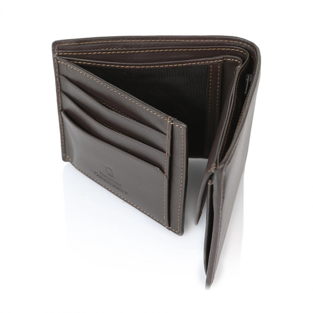 Camel Active Vegas Δερμάτινο Πορτοφόλι Πλάγιο Καφέ Σκούρο B34-705-20