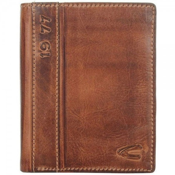 Camel Active Melbourne Δερμάτινο Πορτοφόλι Όθιο με φερμουάρ Καφέ 247-705-29