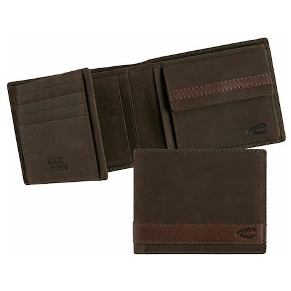 Camel Active Taipeh Δερμάτινο Πορτοφόλι Πλάγιο Καφέ 274-704-29