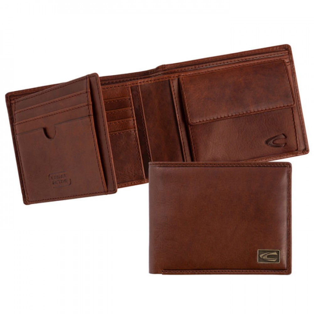 Camel Active Japan Δερμάτινο Πορτοφόλι Πλάγιο Cognac 276-702-22