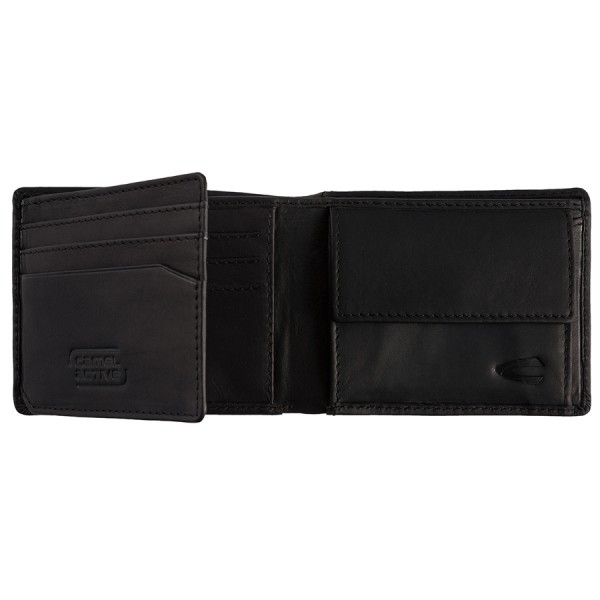 Camel Active Nepal Δερμάτινο Πορτοφόλι Πλάγιο Μικρό Μαύρο 280-701-60