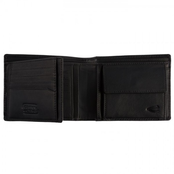 Camel Active Nepal Δερμάτινο Πορτοφόλι Πλάγιο Μαύρο 280-702-60