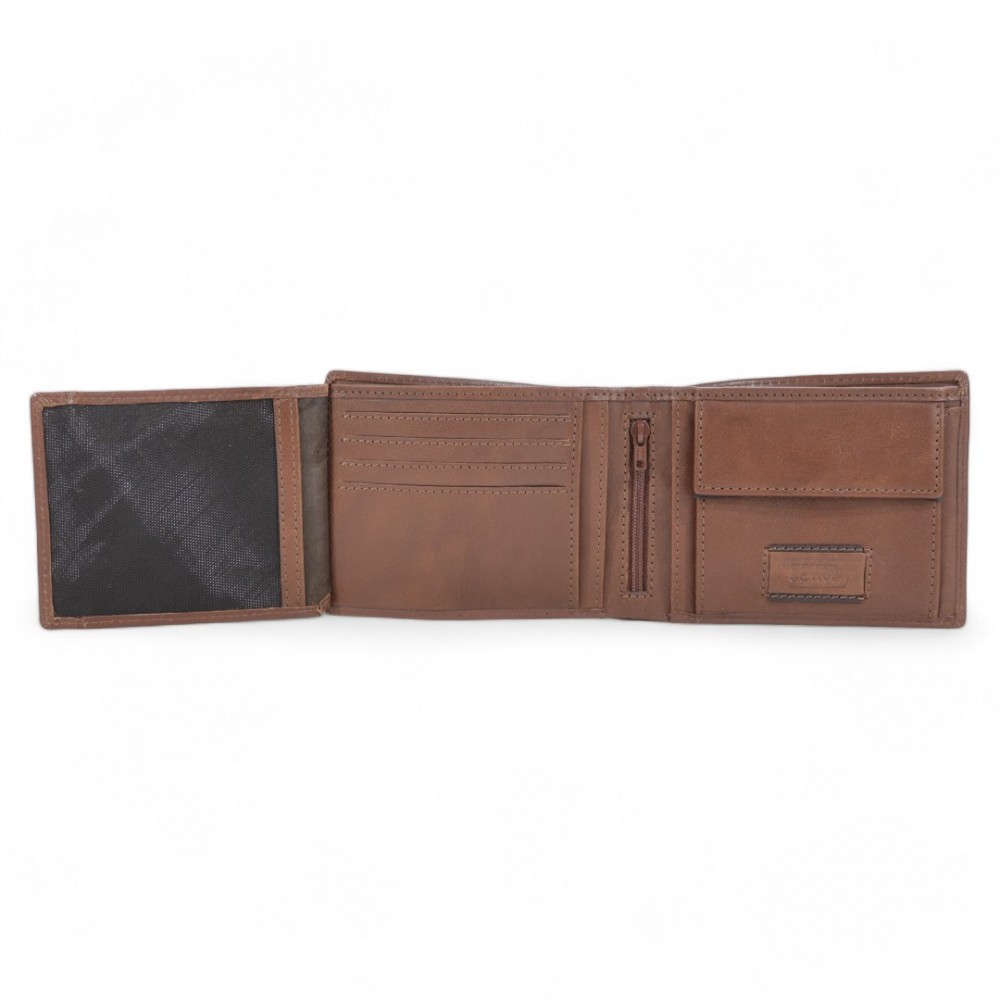 Camel Active Panama Δερμάτινο Πορτοφόλι Πλάγιο Cognac 250-704-22