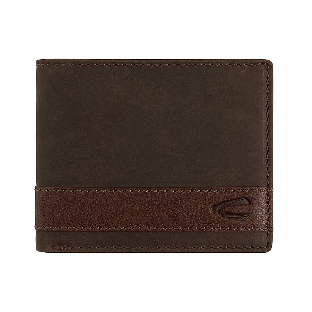 Camel Active Taipeh Δερμάτινο Πορτοφόλι Πλάγιο Μικρό Καφέ 274-703-29