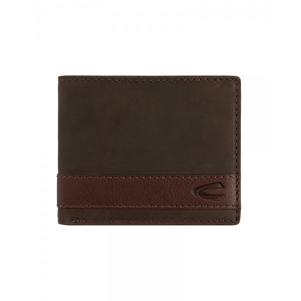 Camel Active Taipeh Δερμάτινο Πορτοφόλι Πλάγιο Μικρό Καφέ 274-703-29